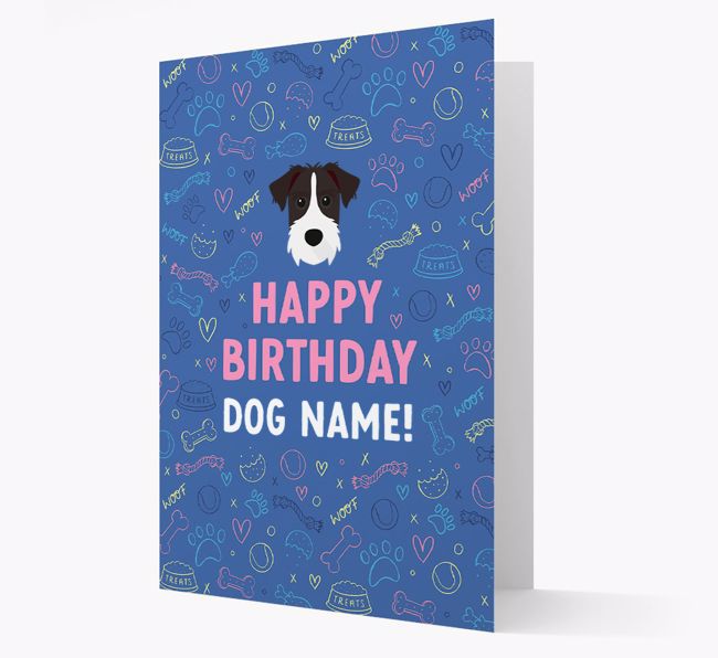 Happy Birthday Treats Pattern: Personalised {breedFullName} Card
